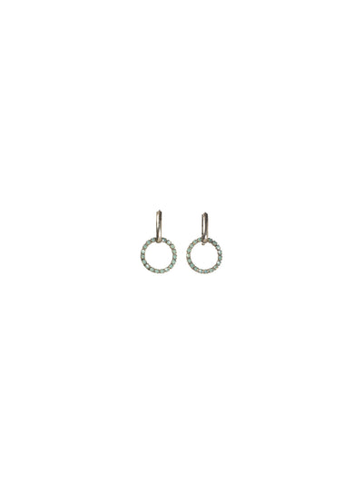 Modern Open Circle Earring - ECL49ASAES - <p>A simple circle studded with glittering crystals goes with your every day attire. Whether you're working, spending time with friends and family, or going on a first date these will give you perfect sparkle! From Sorrelli's Aegean Sea collection in our Antique Silver-tone finish.</p>