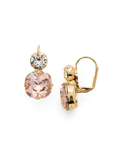 On The Edge Dangle Earrings - ECL4BGVIN - <p>It's simple - round and cushion cut crystals on a french wire earring. These earrings go with anything! You can rest easy knowing you have the perfect go-to pair of earrings in your jewelry box. From Sorrelli's Vintage Rose collection in our Bright Gold-tone finish.</p>
