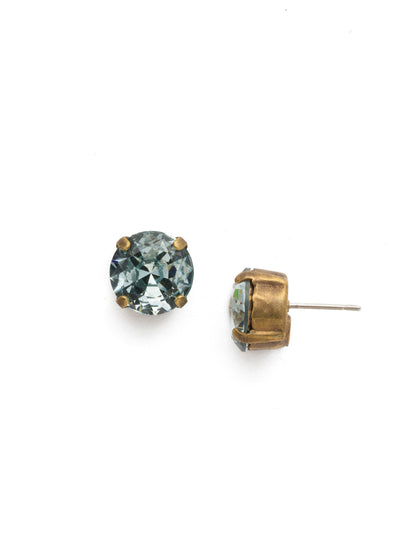 London Stud Earrings - ECM14AGLAQ - <p>Everyone needs a great pair of studs. Add some classic sparkle to any occasion with these stud earrings. Need help picking a stud? <a href="https://www.sorrelli.com/blogs/sisterhood/round-stud-earrings-101-a-rundown-of-sizes-styles-and-sparkle">Check out our size guide!</a> From Sorrelli's Light Aqua collection in our Antique Gold-tone finish.</p>
