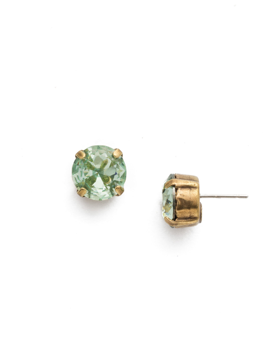 London Stud Earrings - ECM14AGMIN - <p>Everyone needs a great pair of studs. Add some classic sparkle to any occasion with these stud earrings. Need help picking a stud? <a href="https://www.sorrelli.com/blogs/sisterhood/round-stud-earrings-101-a-rundown-of-sizes-styles-and-sparkle">Check out our size guide!</a> From Sorrelli's Mint collection in our Antique Gold-tone finish.</p>