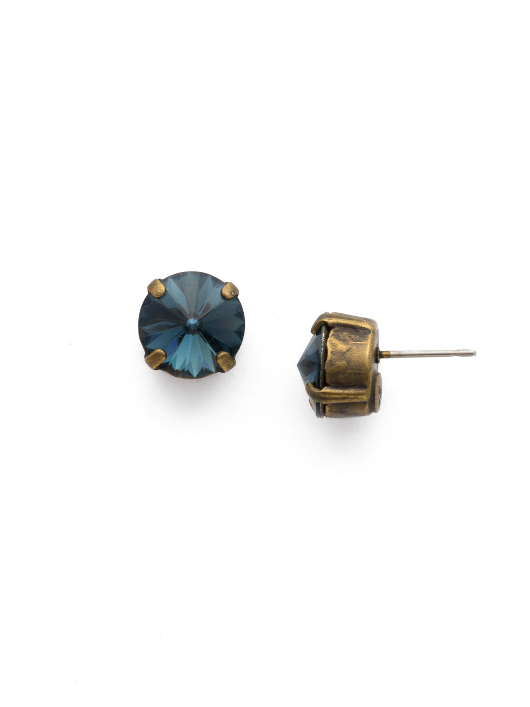 London Stud Earrings - ECM14AGMON - <p>Everyone needs a great pair of studs. Add some classic sparkle to any occasion with these stud earrings. Need help picking a stud? <a href="https://www.sorrelli.com/blogs/sisterhood/round-stud-earrings-101-a-rundown-of-sizes-styles-and-sparkle">Check out our size guide!</a> From Sorrelli's Montana collection in our Antique Gold-tone finish.</p>