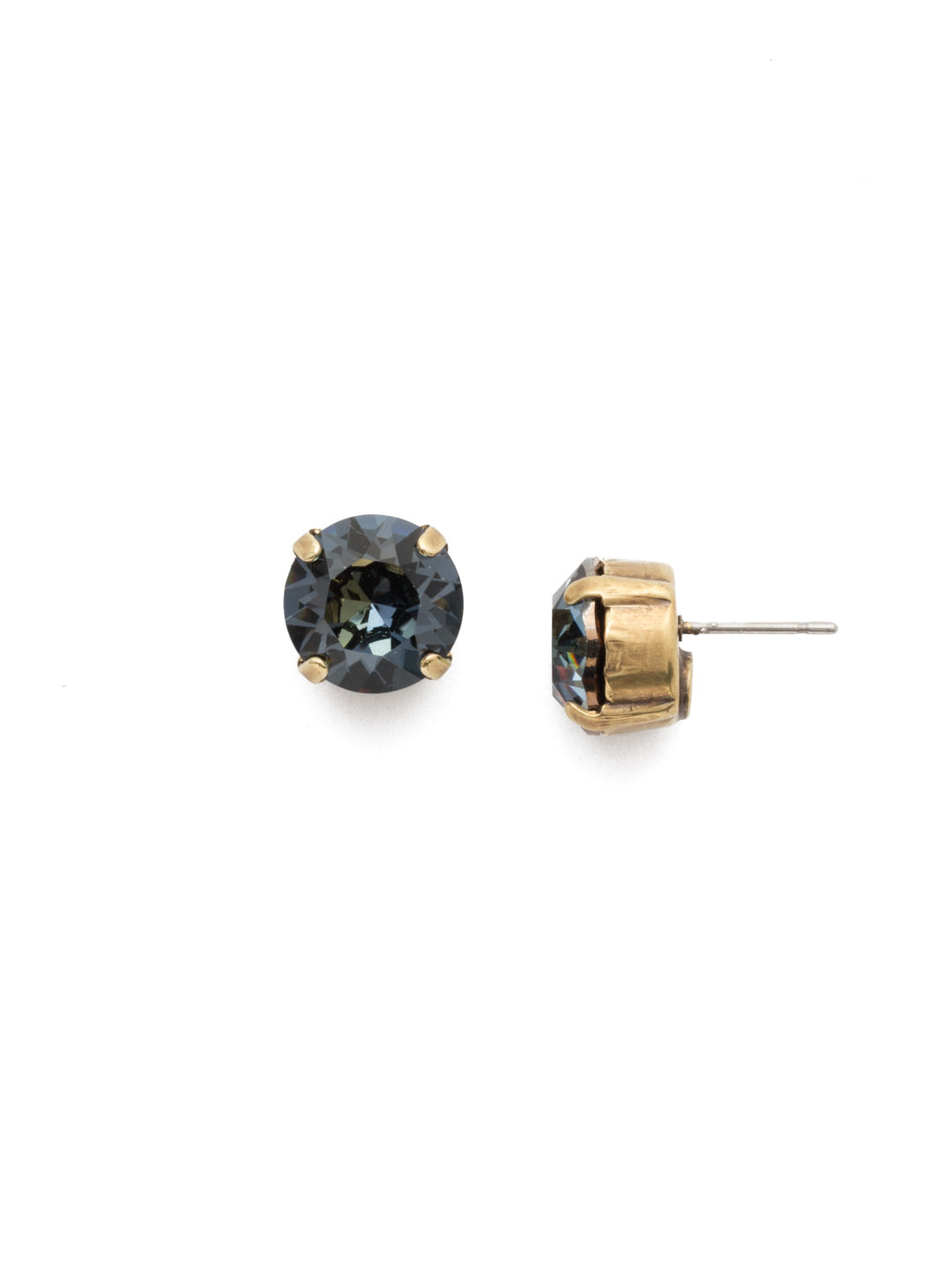 London Stud Earrings - ECM14AGSDE - <p>Everyone needs a great pair of studs. Add some classic sparkle to any occasion with these stud earrings. Need help picking a stud? <a href="https://www.sorrelli.com/blogs/sisterhood/round-stud-earrings-101-a-rundown-of-sizes-styles-and-sparkle">Check out our size guide!</a> From Sorrelli's Selvedge Denim collection in our Antique Gold-tone finish.</p>