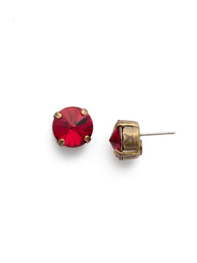 London Stud Earrings - ECM14AGSI - <p>Everyone needs a great pair of studs. Add some classic sparkle to any occasion with these stud earrings. Need help picking a stud? <a href="https://www.sorrelli.com/blogs/sisterhood/round-stud-earrings-101-a-rundown-of-sizes-styles-and-sparkle">Check out our size guide!</a> From Sorrelli's Siam collection in our Antique Gold-tone finish.</p>
