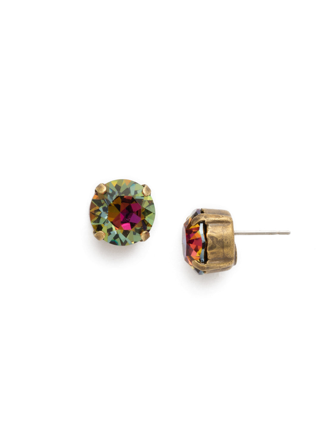 London Stud Earrings - ECM14AGVO - <p>Everyone needs a great pair of studs. Add some classic sparkle to any occasion with these stud earrings. Need help picking a stud? <a href="https://www.sorrelli.com/blogs/sisterhood/round-stud-earrings-101-a-rundown-of-sizes-styles-and-sparkle">Check out our size guide!</a> From Sorrelli's Volcano collection in our Antique Gold-tone finish.</p>