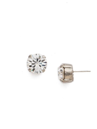 London Stud Earrings - ECM14ASCRY - <p>Everyone needs a great pair of studs. Add some classic sparkle to any occasion with these stud earrings. Need help picking a stud? <a href="https://www.sorrelli.com/blogs/sisterhood/round-stud-earrings-101-a-rundown-of-sizes-styles-and-sparkle">Check out our size guide!</a> From Sorrelli's Crystal collection in our Antique Silver-tone finish.</p>