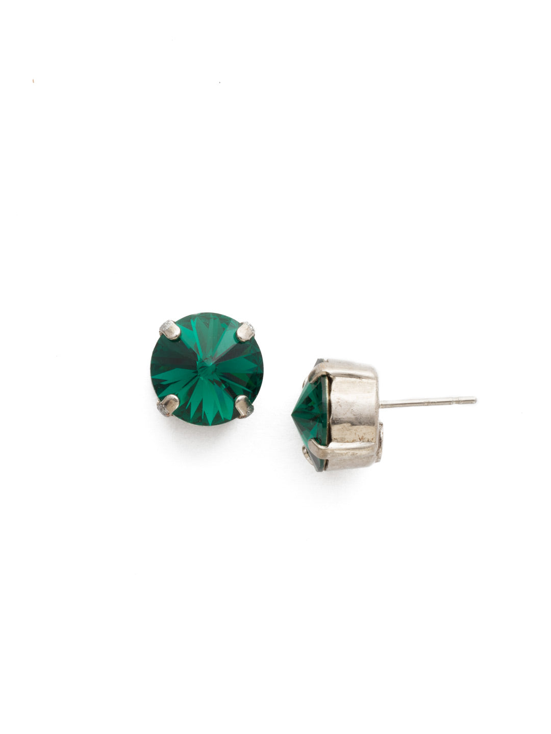 London Stud Earrings - ECM14ASEME - <p>Everyone needs a great pair of studs. Add some classic sparkle to any occasion with these stud earrings. Need help picking a stud? <a href="https://www.sorrelli.com/blogs/sisterhood/round-stud-earrings-101-a-rundown-of-sizes-styles-and-sparkle">Check out our size guide!</a> From Sorrelli's Emerald collection in our Antique Silver-tone finish.</p>