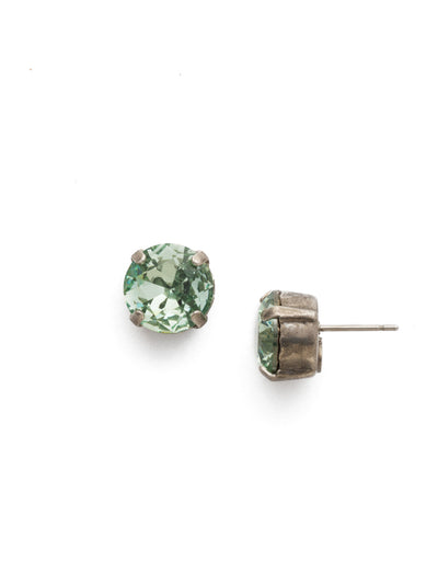 London Stud Earrings - ECM14ASMIN - <p>Everyone needs a great pair of studs. Add some classic sparkle to any occasion with these stud earrings. Need help picking a stud? <a href="https://www.sorrelli.com/blogs/sisterhood/round-stud-earrings-101-a-rundown-of-sizes-styles-and-sparkle">Check out our size guide!</a> From Sorrelli's Mint collection in our Antique Silver-tone finish.</p>