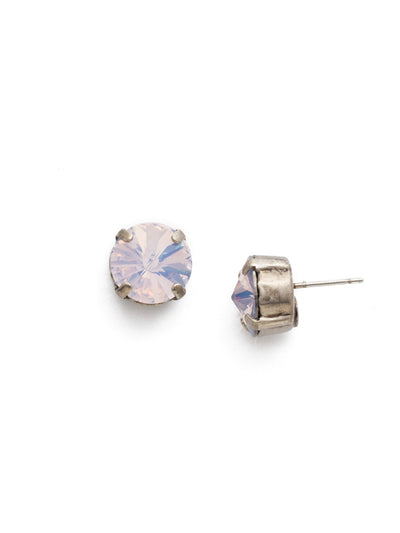 London Stud Earrings - ECM14ASROW - <p>Everyone needs a great pair of studs. Add some classic sparkle to any occasion with these stud earrings. Need help picking a stud? <a href="https://www.sorrelli.com/blogs/sisterhood/round-stud-earrings-101-a-rundown-of-sizes-styles-and-sparkle">Check out our size guide!</a> From Sorrelli's Rose Water collection in our Antique Silver-tone finish.</p>