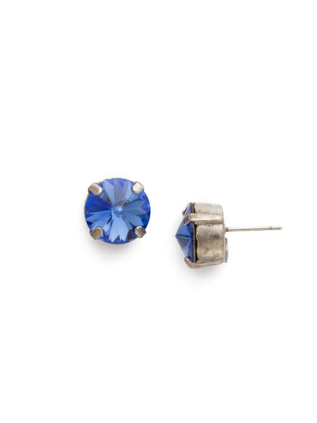London Stud Earrings - ECM14ASSAP - <p>Everyone needs a great pair of studs. Add some classic sparkle to any occasion with these stud earrings. Need help picking a stud? <a href="https://www.sorrelli.com/blogs/sisterhood/round-stud-earrings-101-a-rundown-of-sizes-styles-and-sparkle">Check out our size guide!</a> From Sorrelli's Sapphire collection in our Antique Silver-tone finish.</p>