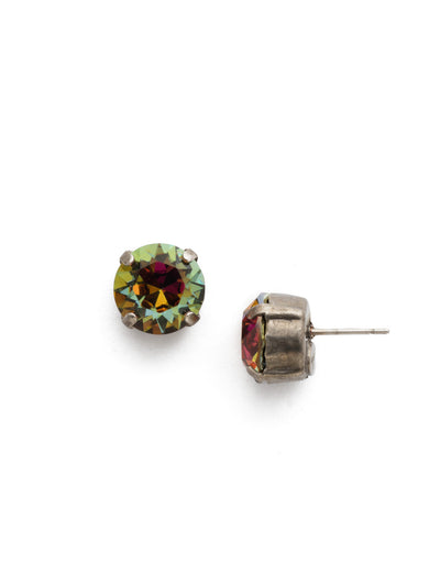 London Stud Earrings - ECM14ASVO - <p>Everyone needs a great pair of studs. Add some classic sparkle to any occasion with these stud earrings. Need help picking a stud? <a href="https://www.sorrelli.com/blogs/sisterhood/round-stud-earrings-101-a-rundown-of-sizes-styles-and-sparkle">Check out our size guide!</a> From Sorrelli's Volcano collection in our Antique Silver-tone finish.</p>