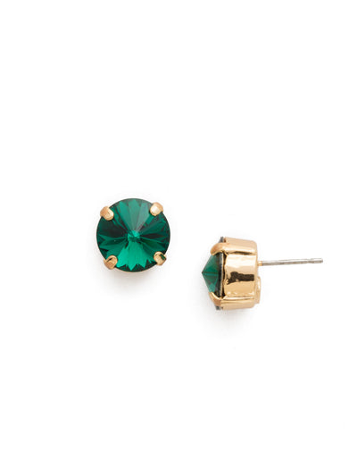 London Stud Earrings - ECM14BGEME - <p>Everyone needs a great pair of studs. Add some classic sparkle to any occasion with these stud earrings. Need help picking a stud? <a href="https://www.sorrelli.com/blogs/sisterhood/round-stud-earrings-101-a-rundown-of-sizes-styles-and-sparkle">Check out our size guide!</a> From Sorrelli's Emerald collection in our Bright Gold-tone finish.</p>