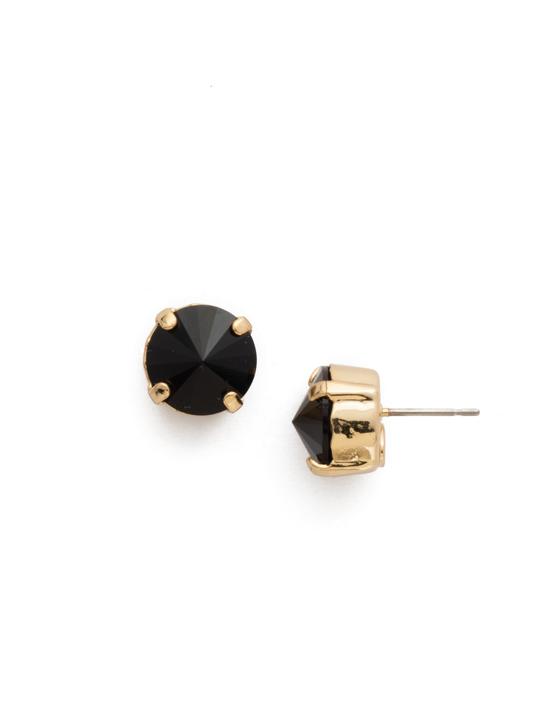 London Stud Earrings - ECM14BGJET - <p>Everyone needs a great pair of studs. Add some classic sparkle to any occasion with these stud earrings. Need help picking a stud? <a href="https://www.sorrelli.com/blogs/sisterhood/round-stud-earrings-101-a-rundown-of-sizes-styles-and-sparkle">Check out our size guide!</a> From Sorrelli's Jet collection in our Bright Gold-tone finish.</p>