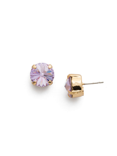 London Stud Earrings - ECM14BGVI - <p>Everyone needs a great pair of studs. Add some classic sparkle to any occasion with these stud earrings. Need help picking a stud? <a href="https://www.sorrelli.com/blogs/sisterhood/round-stud-earrings-101-a-rundown-of-sizes-styles-and-sparkle">Check out our size guide!</a> From Sorrelli's Violet collection in our Bright Gold-tone finish.</p>