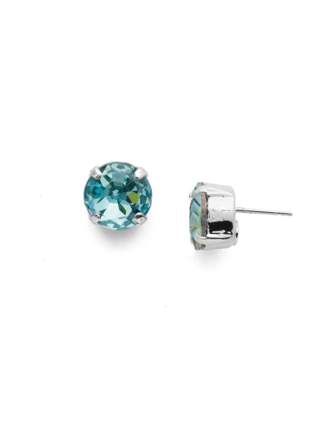 London Stud Earrings - ECM14PDAQU - <p>Everyone needs a great pair of studs. Add some classic sparkle to any occasion with these stud earrings. Need help picking a stud? <a href="https://www.sorrelli.com/blogs/sisterhood/round-stud-earrings-101-a-rundown-of-sizes-styles-and-sparkle">Check out our size guide!</a> From Sorrelli's Aquamarine collection in our Palladium finish.</p>
