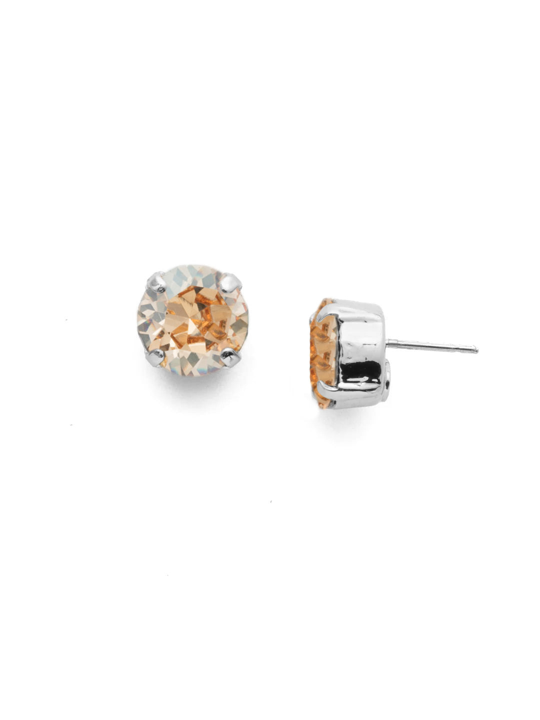 London Stud Earrings - ECM14PDDCH - <p>Everyone needs a great pair of studs. Add some classic sparkle to any occasion with these stud earrings. Need help picking a stud? <a href="https://www.sorrelli.com/blogs/sisterhood/round-stud-earrings-101-a-rundown-of-sizes-styles-and-sparkle">Check out our size guide!</a> From Sorrelli's Dark Champagne collection in our Palladium finish.</p>