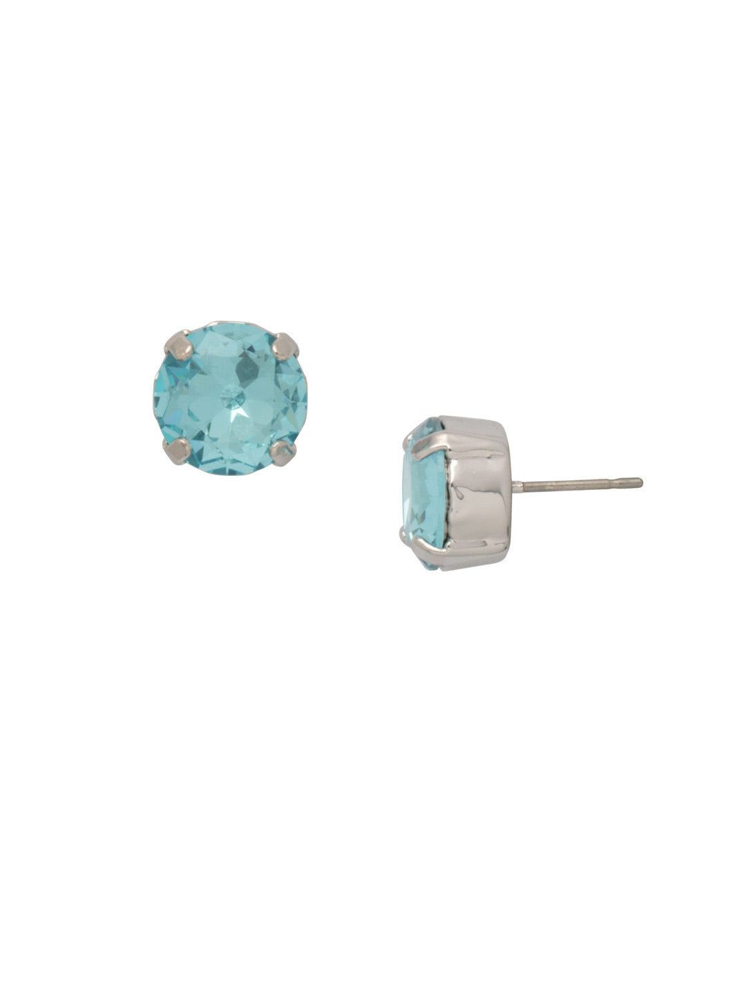 London Stud Earrings - ECM14RHAQU - <p>Everyone needs a great pair of studs. Add some classic sparkle to any occasion with these stud earrings. Need help picking a stud? <a href="https://www.sorrelli.com/blogs/sisterhood/round-stud-earrings-101-a-rundown-of-sizes-styles-and-sparkle">Check out our size guide!</a> From Sorrelli's Aquamarine collection in our Palladium Silver-tone finish.</p>