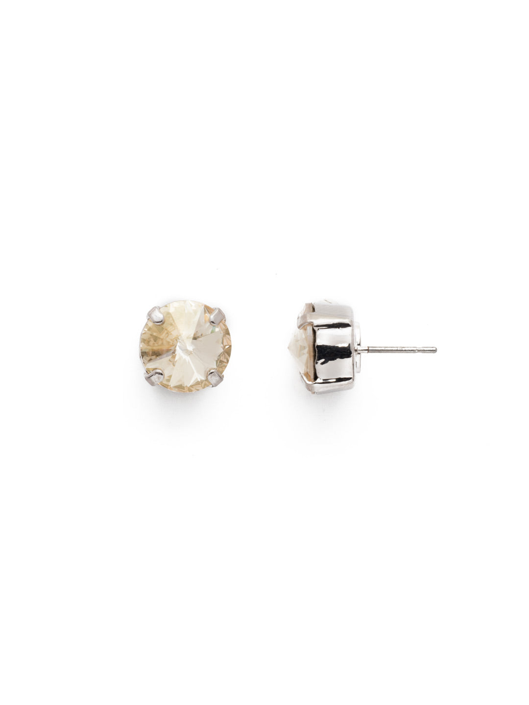 London Stud Earrings - ECM14RHCCH - <p>Everyone needs a great pair of studs. Add some classic sparkle to any occasion with these stud earrings. From Sorrelli's Crystal Champagne collection in our Palladium Silver-tone finish.</p>