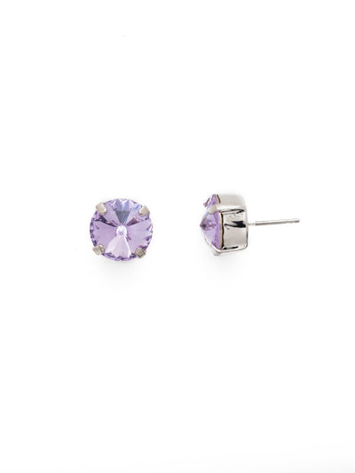 London Stud Earrings - ECM14RHVI - <p>Everyone needs a great pair of studs. Add some classic sparkle to any occasion with these stud earrings. Need help picking a stud? <a href="https://www.sorrelli.com/blogs/sisterhood/round-stud-earrings-101-a-rundown-of-sizes-styles-and-sparkle">Check out our size guide!</a> From Sorrelli's Violet collection in our Palladium Silver-tone finish.</p>