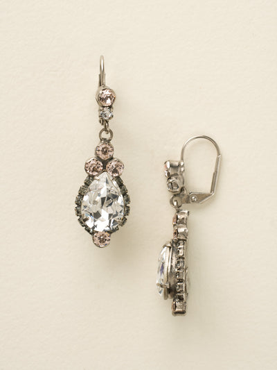 Sweet Treats Dangle Earrings - ECM19ASSNB - <p>Sweet treats for your ears. These French wire earrings have a simple post dripping with shine. Pear shaped crystals surrounded by rhinestones are the perfect topping to any outfit. From Sorrelli's Snow Bunny collection in our Antique Silver-tone finish.</p>