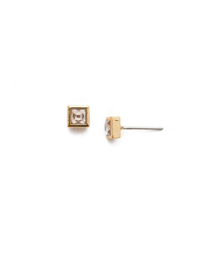 Square Stuff Stud Earrings - ECM53BGBGA - Sparkling crystals on a square backing are a chic twist to the classic stud. These post earrings are a stunning addition to any outfit. From Sorrelli's Begonia collection in our Bright Gold-tone finish.