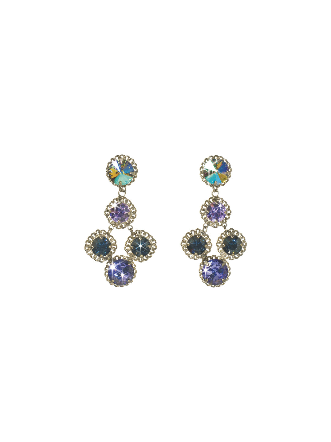 Too Hot To Stop Earring - ECN2ASHY - These earrings have style that just doesn't quit! Dangling crystals in a vintage setting will see any wardrobe through the Holiday season and beyond. From Sorrelli's Hydrangea collection in our Antique Silver-tone finish.
