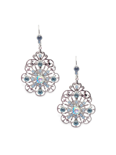 Royalty Statement Earring - ECP23PDWNB - <p>The Royalty Statement Earrings will do just that, make you feel like royalty! Ornate designs and assorted crystals blend beautifully on the end of a French wire with a clasp back. From Sorrelli's Windsor Blue collection in our Palladium finish.</p>