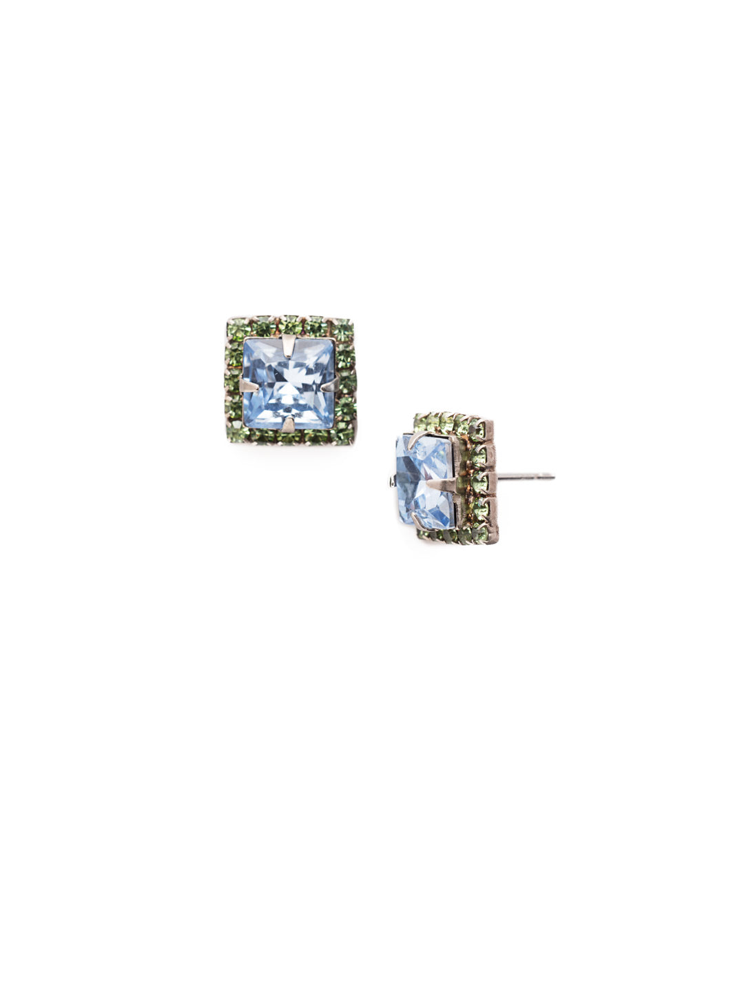 Perfectly Pointed Stud Earrings - ECP9ASBWB - <p>These posts are a staple in any leading lady's jewelry box. Simple, yet stunning, you'll have heads turning and minds wondering where you got those gems. From Sorrelli's Bluewater Breeze collection in our Antique Silver-tone finish.</p>