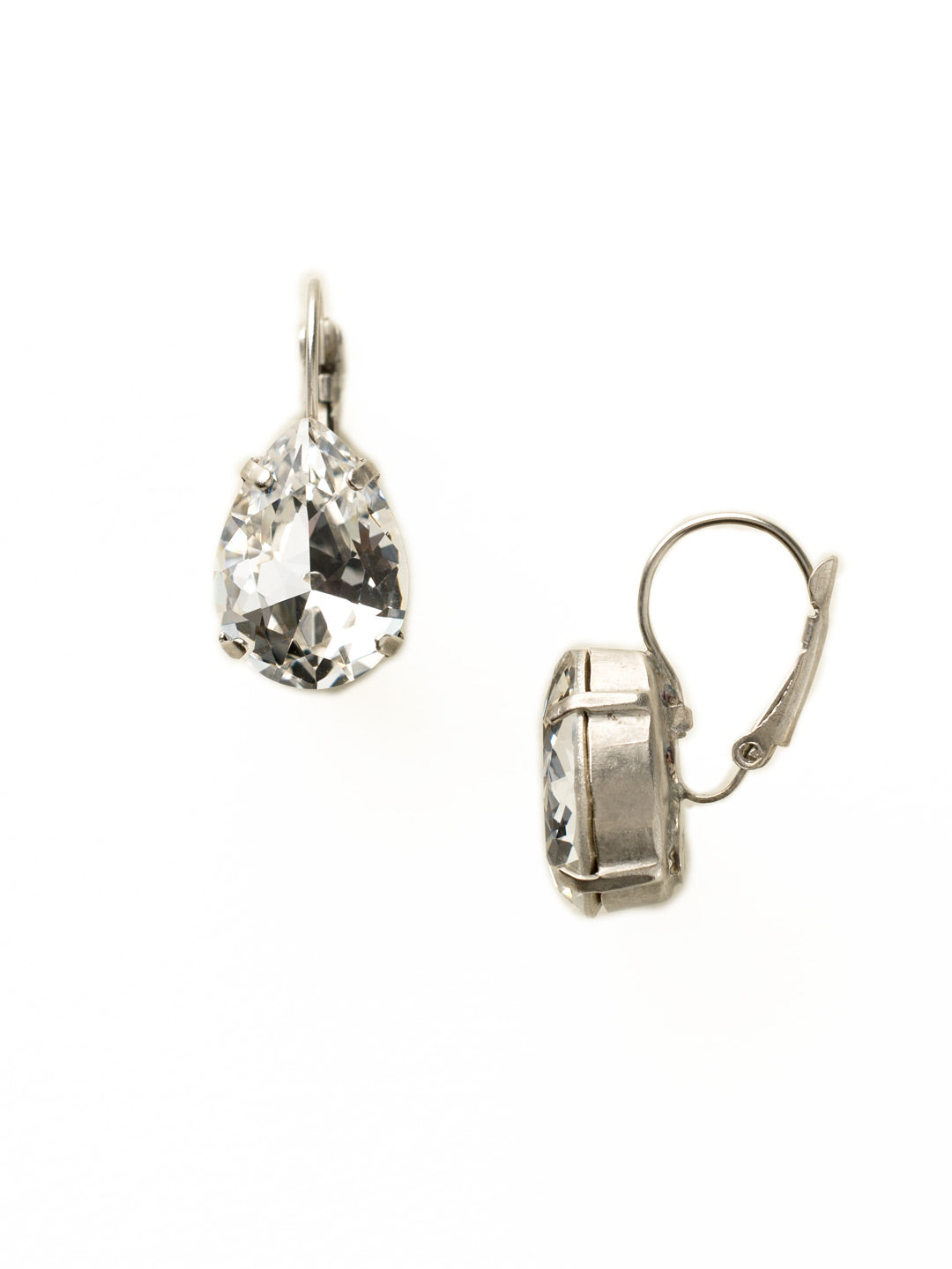 Classic Teardrop French Wire Earring - ECR104ASCRY - <p>A beautifully basic drop earring. These classic teardrop french wire earrings are perfect for any occasion, especially the everyday look. A timeless treasure that will sparkle season after season. From Sorrelli's Crystal collection in our Antique Silver-tone finish.</p>