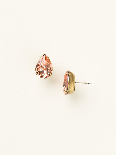 Ginnie Stud Earrings - ECR115AGBF - <p>A beautiful basic stud. These classic single teardrop post earrings are perfect for any occasion, especially the everyday look. A timeless treasure that will sparkle season after season. From Sorrelli's Black Fringe collection in our Antique Gold-tone finish.</p>