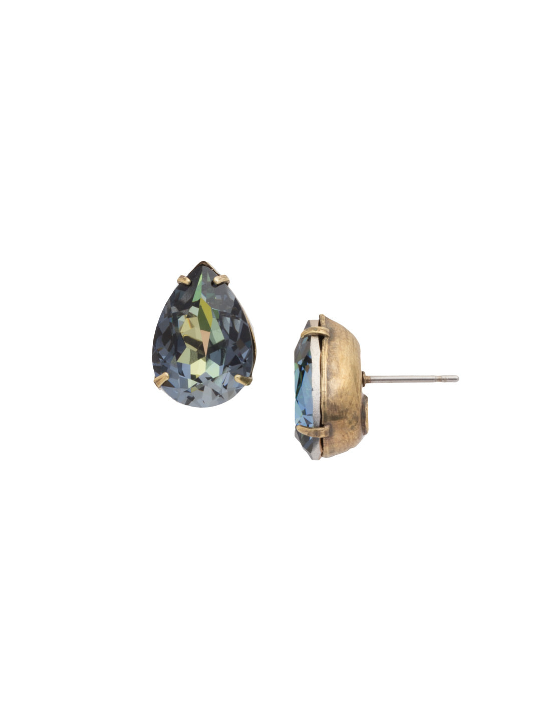 Ginnie Stud Earrings - ECR115AGCRP - <p>A beautiful basic stud. These classic single teardrop post earrings are perfect for any occasion, especially the everyday look. A timeless treasure that will sparkle season after season. From Sorrelli's Crystal Patina collection in our Antique Gold-tone finish.</p>