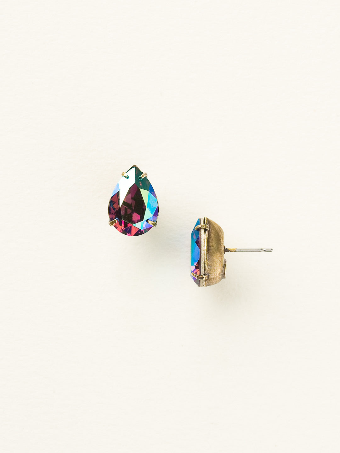Ginnie Stud Earrings - ECR115AGSPM - <p>A beautiful basic stud. These classic single teardrop post earrings are perfect for any occasion, especially the everyday look. A timeless treasure that will sparkle season after season. From Sorrelli's Super Multi collection in our Antique Gold-tone finish.</p>