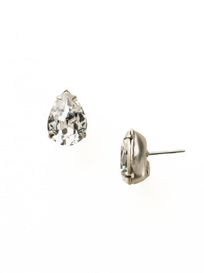 Ginnie Stud Earrings - ECR115ASCRY - <p>A beautiful basic stud. These classic single teardrop post earrings are perfect for any occasion, especially the everyday look. A timeless treasure that will sparkle season after season. From Sorrelli's Crystal collection in our Antique Silver-tone finish.</p>
