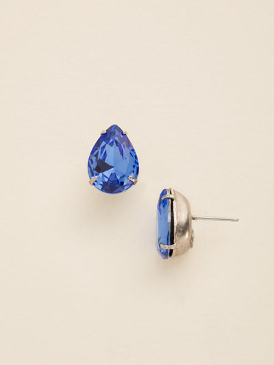 Ginnie Stud Earrings - ECR115ASEB - <p>A beautiful basic stud. These classic single teardrop post earrings are perfect for any occasion, especially the everyday look. A timeless treasure that will sparkle season after season. From Sorrelli's Electric Blue collection in our Antique Silver-tone finish.</p>