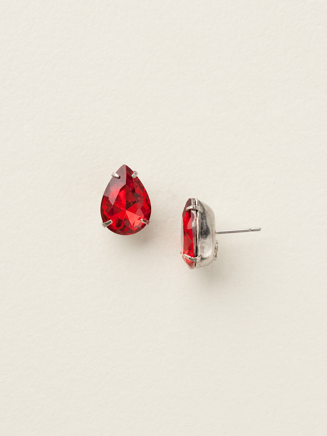 Ginnie Stud Earrings - ECR115ASGDAR - <p>A beautiful basic stud. These classic single teardrop post earrings are perfect for any occasion, especially the everyday look. A timeless treasure that will sparkle season after season. From Sorrelli's Game Day Red collection in our Antique Silver-tone finish.</p>