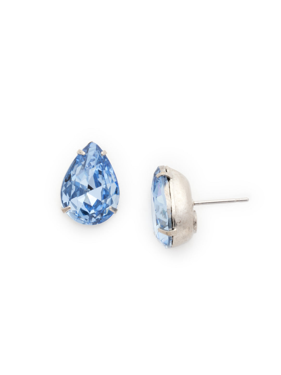 Ginnie Stud Earrings - ECR115ASIB - <p>A beautiful basic stud. These classic single teardrop post earrings are perfect for any occasion, especially the everyday look. A timeless treasure that will sparkle season after season. From Sorrelli's Ice Blue collection in our Antique Silver-tone finish.</p>