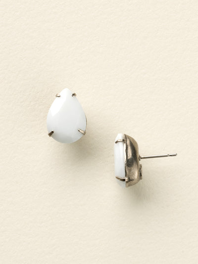 Ginnie Stud Earrings - ECR115ASWA - <p>A beautiful basic stud. These classic single teardrop post earrings are perfect for any occasion, especially the everyday look. A timeless treasure that will sparkle season after season. From Sorrelli's White Alabaster collection in our Antique Silver-tone finish.</p>