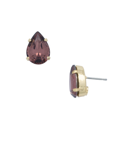 Ginnie Stud Earrings - ECR115BGMRL - <p>A beautiful basic stud. These classic single teardrop post earrings are perfect for any occasion, especially the everyday look. A timeless treasure that will sparkle season after season. From Sorrelli's Merlot collection in our Bright Gold-tone finish.</p>