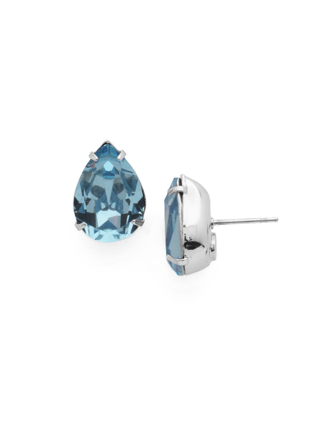 Ginnie Stud Earrings - ECR115PDAQU - <p>A beautiful basic stud. These classic single teardrop post earrings are perfect for any occasion, especially the everyday look. A timeless treasure that will sparkle season after season. From Sorrelli's Aquamarine collection in our Palladium finish.</p>