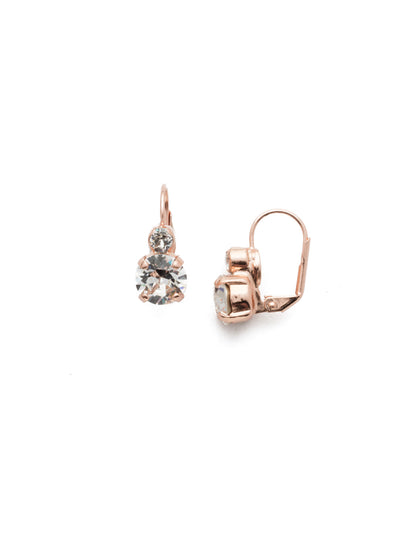 Round Crystal Dangle Earrings - ECW36RGCRY - <p>Two round crystals sit perfectly atop one another. Attached to a french wire, this is the perfect amount of sparkle for every day and every occasion. From Sorrelli's Crystal collection in our Rose Gold-tone finish.</p>