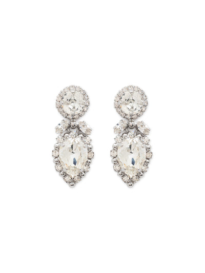Kate Statement Earring - ECW43PDCRY - <p>The Blushing Pear Statement Earrings feature cushion cut pear crystals hanging from a cushion cut round crystal. There can never be too many crystals! From Sorrelli's Crystal collection in our Palladium finish.</p>