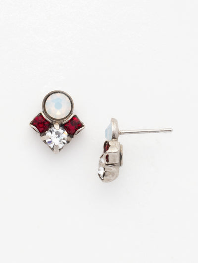 Petite Crystal Cluster Post Earring - EDA19ASCP - <p>These petite posts feature a cluster pattern of stones for a sweet touch of sparkle. These cluster posts will be perfect for any occasion! From Sorrelli's Crimson Pride collection in our Antique Silver-tone finish.</p>