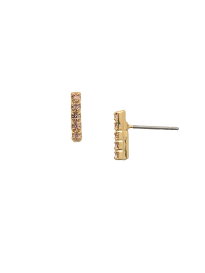 Raina Stud Earring - EDD1BGFSK - <p>Stacked just right! Five round crystals form a petite line in this modern post earring. From Sorrelli's First Kiss collection in our Bright Gold-tone finish.</p>
