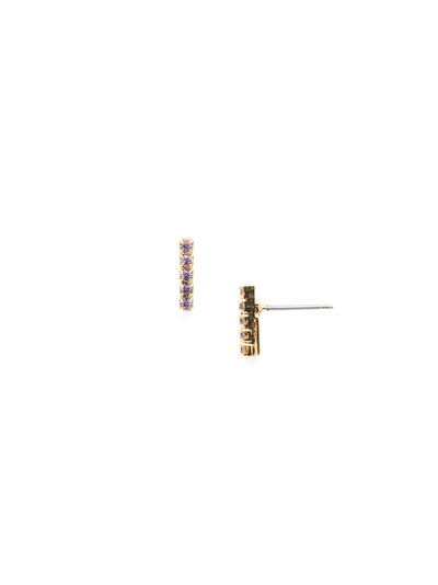 Raina Stud Earring - EDD1BGSPR - <p>Stacked just right! Five round crystals form a petite line in this modern post earring. From Sorrelli's Spring Rain collection in our Bright Gold-tone finish.</p>