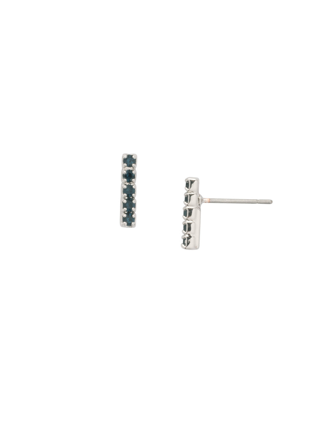 Raina Stud Earring - EDD1PDASP - <p>Stacked just right! Five round crystals form a petite line in this modern post earring. From Sorrelli's Aspen SKY collection in our Palladium finish.</p>