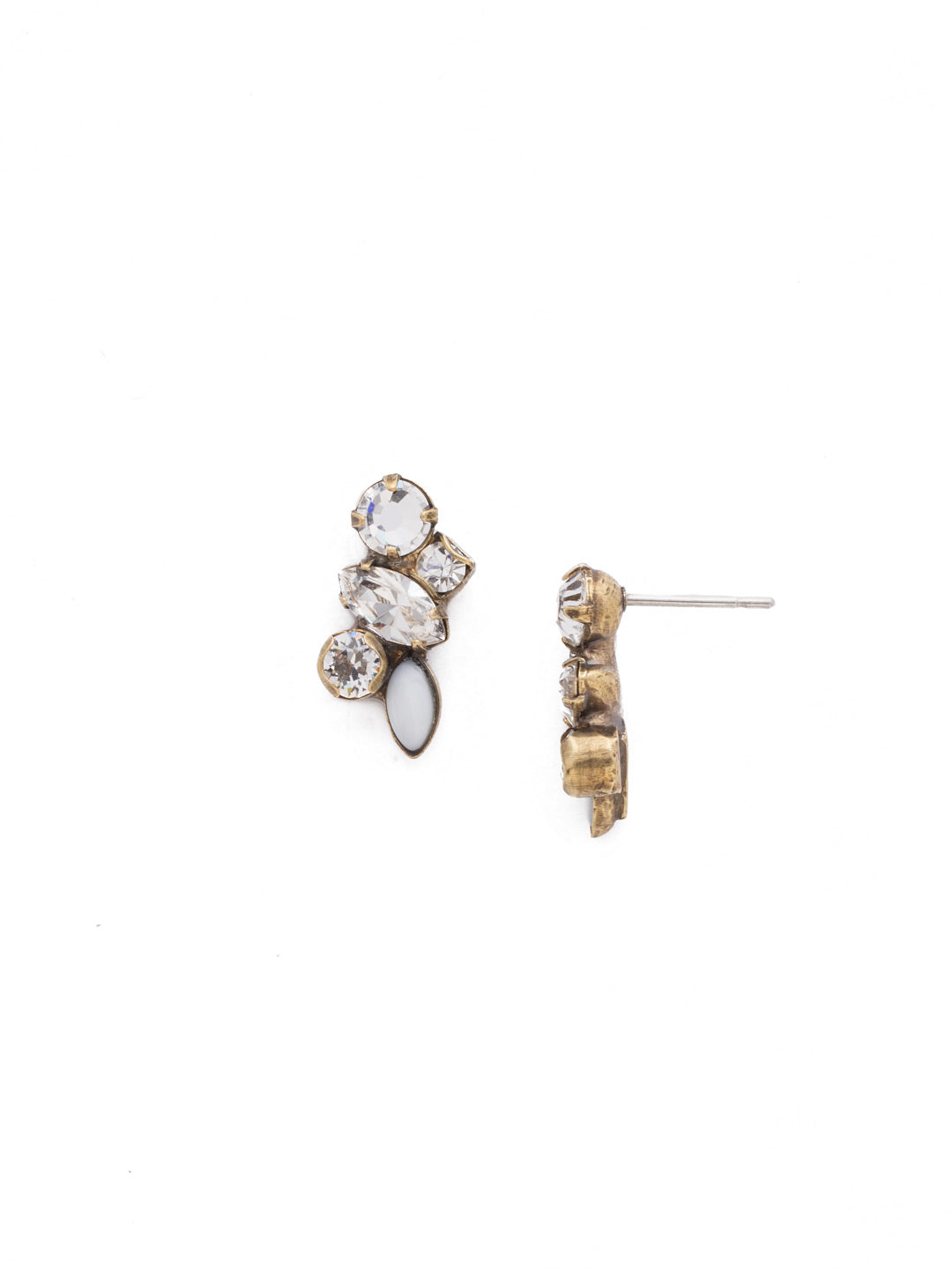 Petite Crystal Cluster Post Earrings - EDG5AGCRY