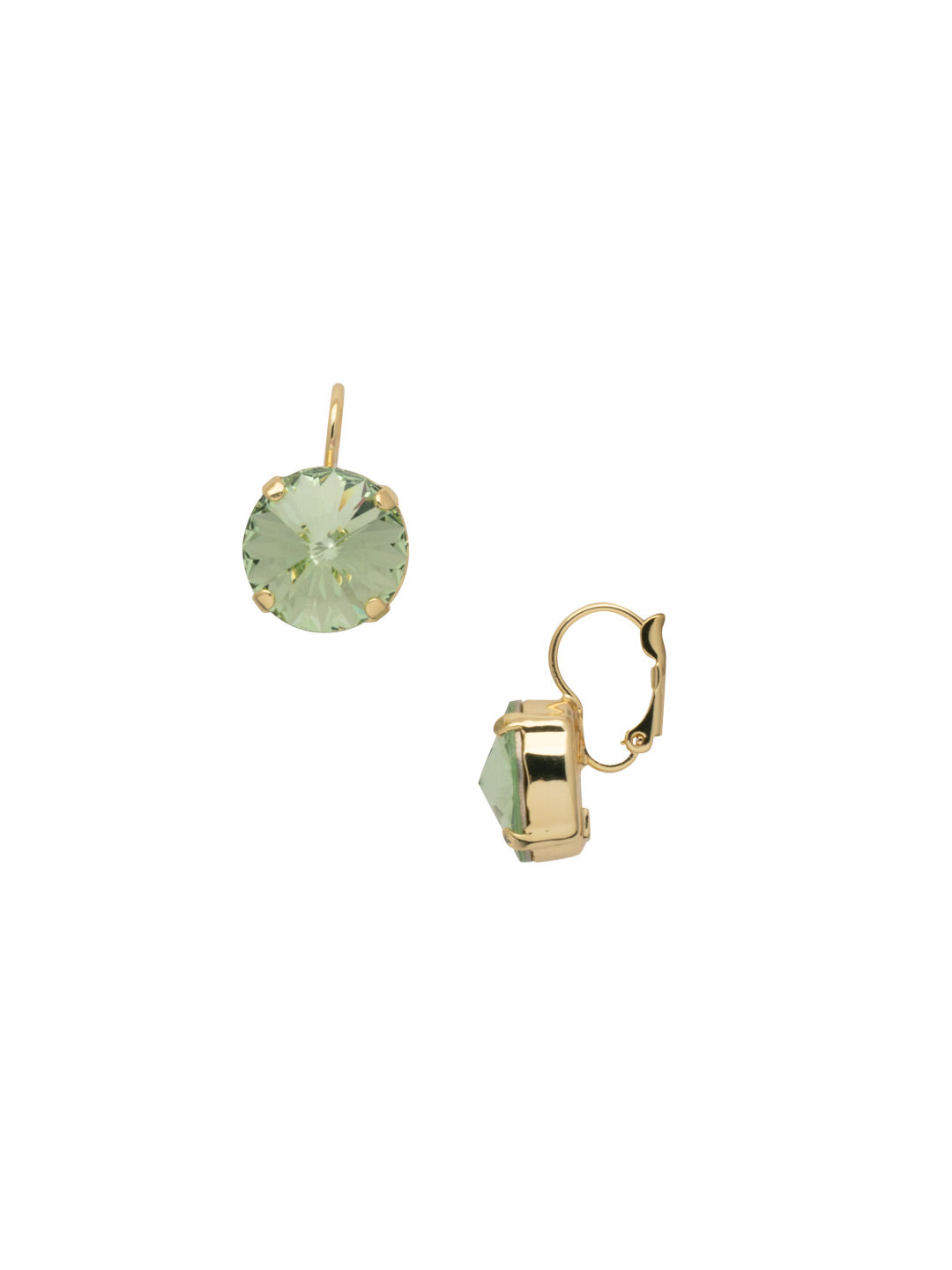 Radiant Round Dangle Earring - EDH108BGSGR - <p>Shine on! This bright, petite earring offers sparkle for days and integrated seamlessly into any look.. From Sorrelli's Sage Green collection in our Bright Gold-tone finish.</p>