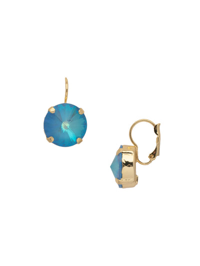 Radiant Round Dangle Earring - EDH108BGUB - <p>Shine on! This bright, petite earring offers sparkle for days and integrated seamlessly into any look.. From Sorrelli's Ultra Blue collection in our Bright Gold-tone finish.</p>
