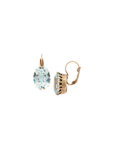 Crown Jewel French Wire Earring - EDH23AGCMI - <p>Our Crown Jewel French Wire Earring is a simple wonder! An oval crystal sits in an intricate bezel for a dignified look. From Sorrelli's Coastal Mist collection in our Antique Gold-tone finish.</p>