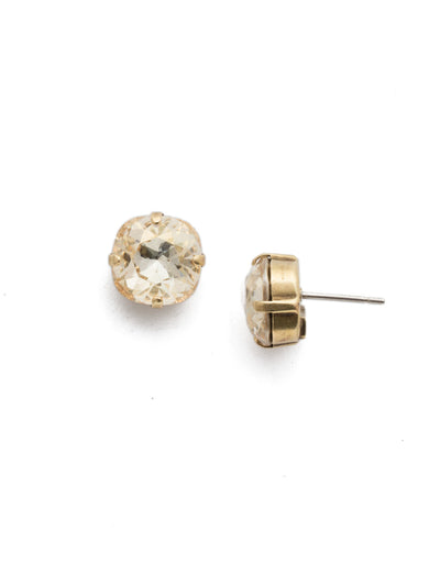 Halcyon Stud Earrings - EDH25AGCCH - <p>A beautiful, luminous cushion-cut crystal in a classic four-pronged setting that's ideal for everyday wear. From Sorrelli's Crystal Champagne collection in our Antique Gold-tone finish.</p>