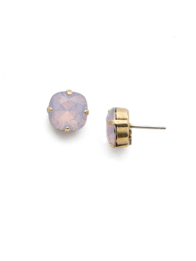 Halcyon Stud Earrings - EDH25AGROW - <p>A beautiful, luminous cushion-cut crystal in a classic four-pronged setting that's ideal for everyday wear. From Sorrelli's Rose Water collection in our Antique Gold-tone finish.</p>